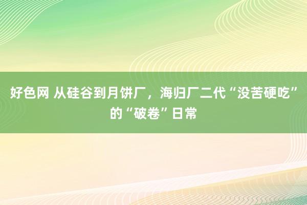 好色网 从硅谷到月饼厂，海归厂二代“没苦硬吃”的“破卷”日常