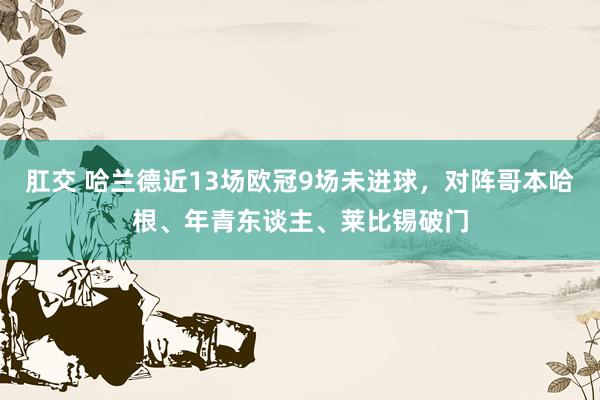 肛交 哈兰德近13场欧冠9场未进球，对阵哥本哈根、年青东谈主、莱比锡破门