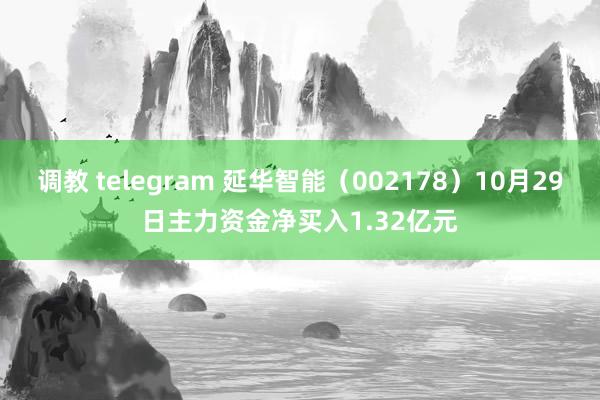 调教 telegram 延华智能（002178）10月29日主力资金净买入1.32亿元