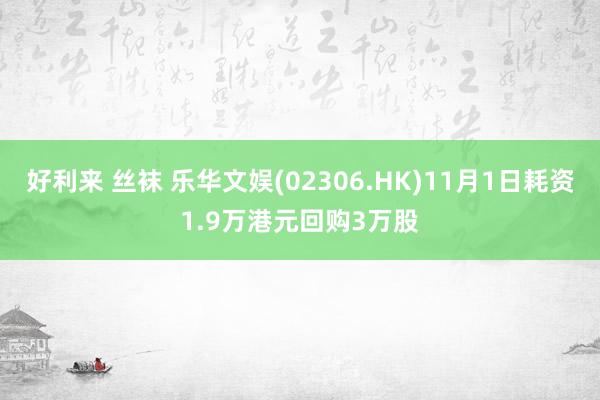 好利来 丝袜 乐华文娱(02306.HK)11月1日耗资1.9万港元回购3万股