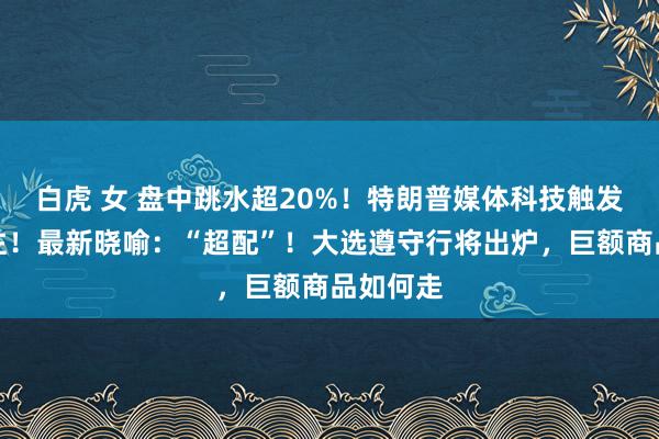 白虎 女 盘中跳水超20%！特朗普媒体科技触发暂停交往！最新晓喻：“超配”！大选遵守行将出炉，巨额商品如何走