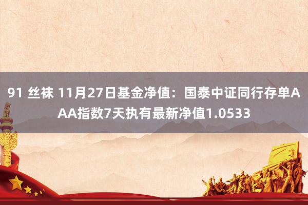 91 丝袜 11月27日基金净值：国泰中证同行存单AAA指数7天执有最新净值1.0533