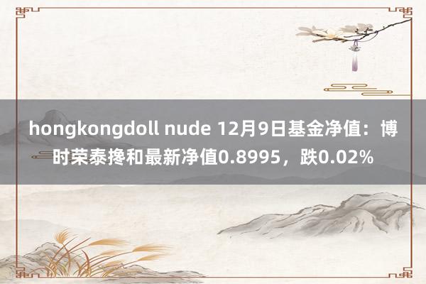 hongkongdoll nude 12月9日基金净值：博时荣泰搀和最新净值0.8995，跌0.02%