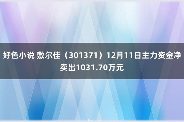 好色小说 敷尔佳（301371）12月11日主力资金净卖出1031.70万元