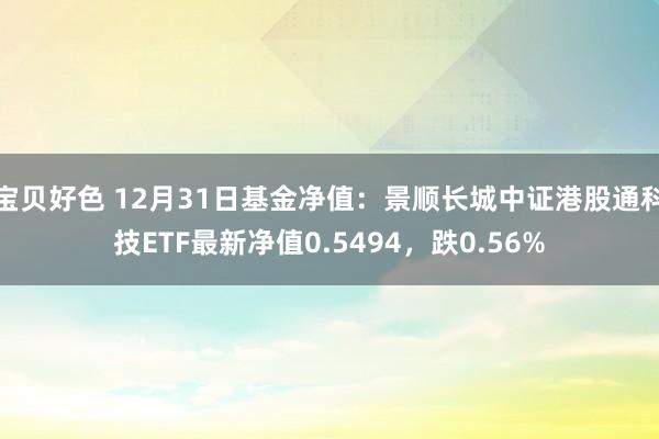 宝贝好色 12月31日基金净值：景顺长城中证港股通科技ETF最新净值0.5494，跌0.56%