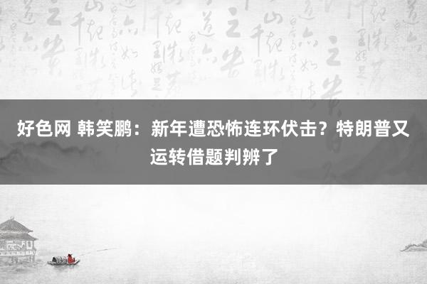 好色网 韩笑鹏：新年遭恐怖连环伏击？特朗普又运转借题判辨了