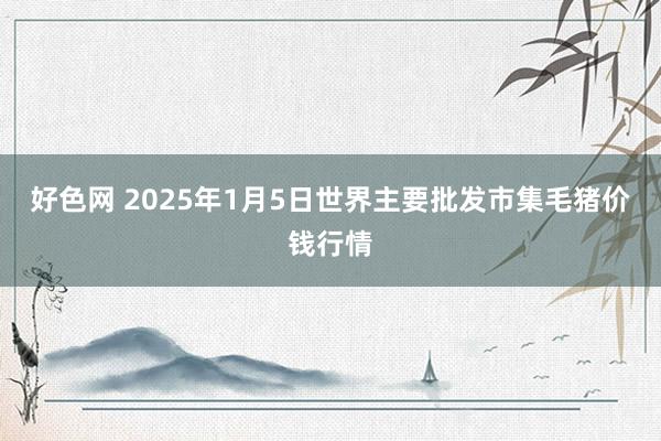 好色网 2025年1月5日世界主要批发市集毛猪价钱行情