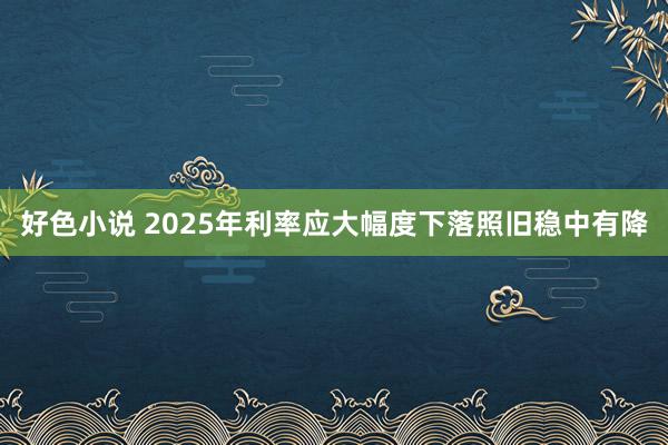 好色小说 2025年利率应大幅度下落照旧稳中有降